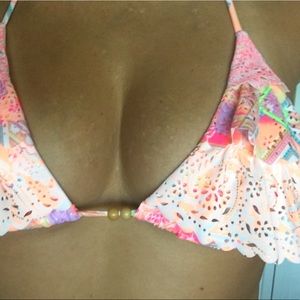 layered bikini top worn twice